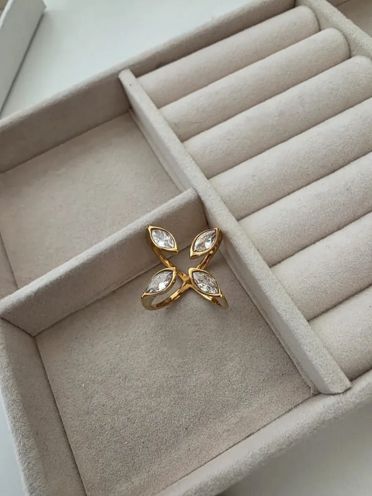 LOTUS STONES RING